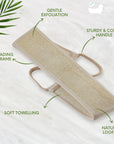 Eco Bath London Natural Loofah Strap - Premium Back Scrubber for Deep Exfoliation