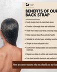 Eco Bath Natural Sisal Hemp Back Strap Black