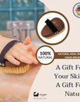 Eco Bath London Natural Sisal Walnut Hand Brush - Luxury Hand Brush for Dry Brushing