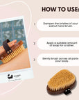 Eco Bath London Natural Sisal Walnut Hand Brush - Luxury Hand Brush for Dry Brushing