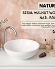 Eco Bath Natural Sisal Walnut Wood Nail Brush - Luxurious Design