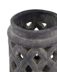 Large Grey Stone Lattice Lantern