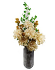 Pack of 6 x 55cm Dahlia Flower Stem - Dusty Cream-1