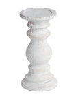 White Washed Ceramic Candle Holder
