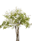 Lifelike white artificial bellflower with green stems, perfect for farmhouse or minimalist decor by sostter at brixbailey.com
