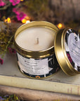 Enchanted Woodlands Candle in a Matt Gold Tin