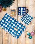NAVY GIFT BUNDLE Set Blue Campervan Swimming Hiking Gardening Camping Beautiful Pretty Retro Cute Wellies Tin Cup For Her