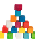 Rainbow Pinewood Blocks for Kids – Durable & Safe by ROOSI Traditional Toys at www.brixbailey.com