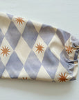 Long Sleeved Baby Bib - Blue Harlequin