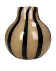 Elegant Brown Two Toned Striped Vase