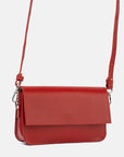 Leather Shoulder Bag - Curie (Red)-1