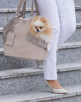 Dog Carrier and Everyday Bag in Nude