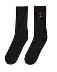 Rocket Fuel Embroidered Socks with Mushroom Design