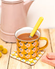 Enamel Mug & Coaster Set - Ocean Blue Matching - Enamelhappy