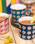 Beautiful Set of Colourful Enamel Mugs - Enamelhappy