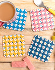 Enamel Mug & Coaster Set - Ocean Blue Matching - Enamelhappy