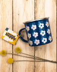 NAVY GIFT BUNDLE Set Blue Campervan Swimming Hiking Gardening Camping Beautiful Pretty Retro Cute Wellies Tin Cup For Her