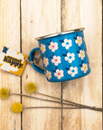 Enamel Mug & Coaster Set - Ocean Blue Matching - Enamelhappy
