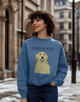Golden Retriever Vibes: Sustainable Women's Oversized Sweatshirt