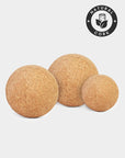 Yoga Studio Cork Unbranded Massage Ball Set of 3 - 4cm, 2 x 6cm