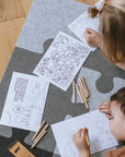 4-piece Felt Puzzle Playmat - Add-on for Climbing Toys