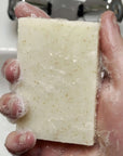 Eucalyptus Lemon Mint and Olive Stone Natural Soap Bar (With Grit)