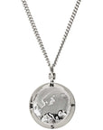 Europe Map Globe Personalised St Christopher - Silver Chain
