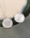 Europe Map Globe Personalised St Christopher - Silver Chain