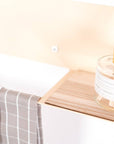 Steel & Wood Towel Rack - Beige