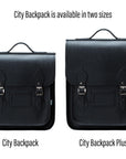 Handmade Leather City Backpack - Black Executive