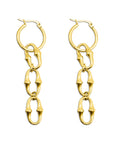 Gold Revenant Chain Hoop Earrings