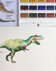 Dinosaur Roar Hand Painted Greetings Card