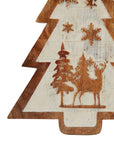 Rustic Wooden Winter Scene Ornament