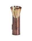 Luxury Copper Log Bucket Set | Kindling & Match Holder Included