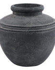 Grey Ceramic Water Pitcher for Indoor and Outdoor Decor