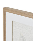White Feather Wall Art with Champagne Beaded Frame