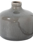 Grey Glazed Ceramic Vase for Home Decoration