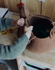 Decorative Cotton Chicken Pouf Basket