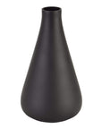 Black Glass Vase Tall Tapered Design