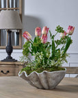 White wildflower spray with realistic botanical details, 72cm tall, for elegant home decor by sostter at brixbailey.com