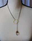 Raw Quartz Lariat Necklace - Healing | Handmade by Blackbird & Sage