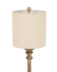 Elegant Pallido Candlestick Lamp | Linen Shade for Timeless Style