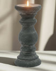 Matte Grey Ceramic Candle Holder
