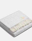 Natural Alpaca Wool Throw - Classic Fishbone