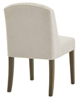 Cream Boucle Dining Chair with Cushioned Comfort