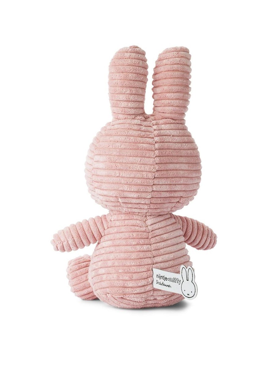 Premium Miffy Sitting Corduroy Plush Toy, Soft Velvety Bunny, Handcrafted 100% Polyester, Classic Dutch Design, 23cm Tall, Officially Licensed by Faemli at brixbailey.com