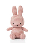 Premium Miffy Sitting Corduroy Plush Toy, Soft Velvety Bunny, Handcrafted 100% Polyester, Classic Dutch Design, 23cm Tall, Officially Licensed by Faemli at brixbailey.com