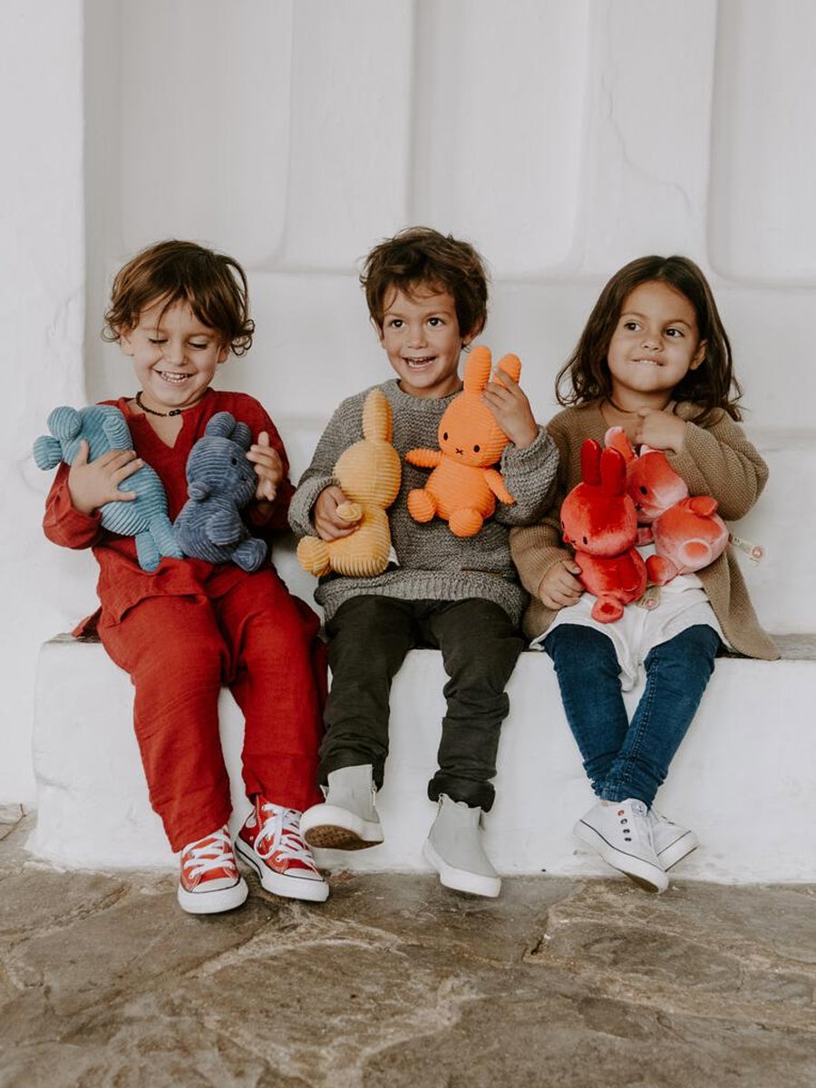 Premium Miffy Sitting Corduroy Plush Toy, Handcrafted Soft Velvety Bunny, 23cm Tall, Officially Licensed, Classic Dutch Design, Best-Selling Gift by Faemli at brixbailey.com