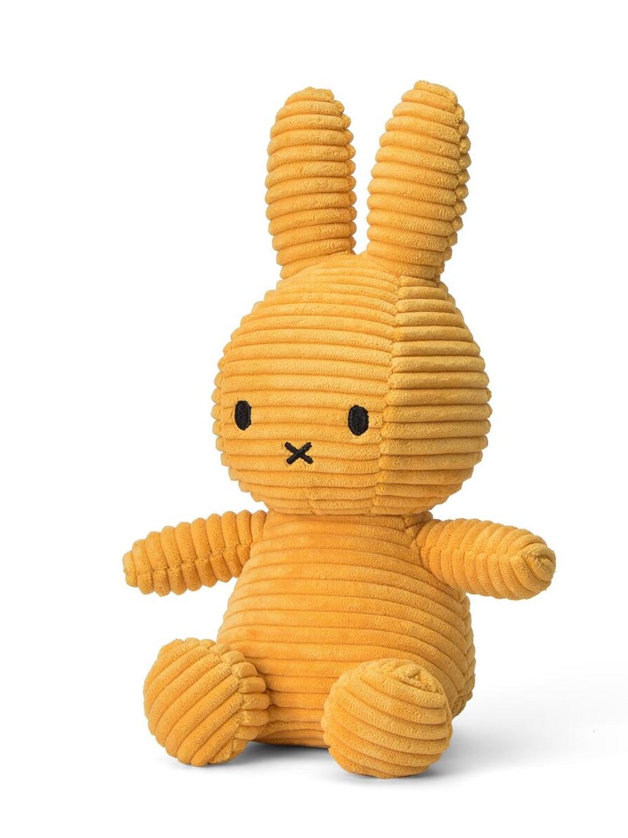 Premium Miffy Sitting Corduroy Plush Toy, Soft Velvety Bunny in Classic Colors, Handcrafted 100% Polyester, 23cm Tall, Officially Licensed by Faemli at brixbailey.com