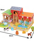 Green Wooden Farm Play Set 18 Piece